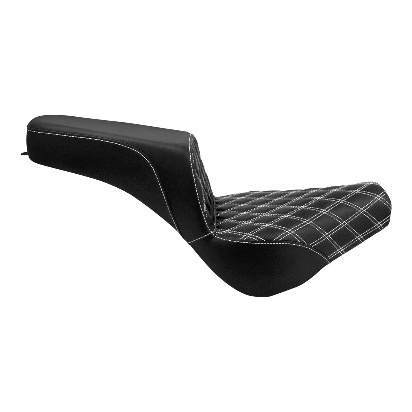 Bevel Two-Up Seat Driver Passenger White Fit for Harley Softail 2018-2025 | HCmotorku