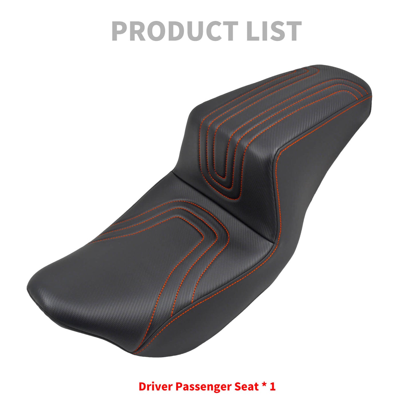 Driver & Passenger Seat Orange For Harley Touring 2009-2023 | HCmotorku