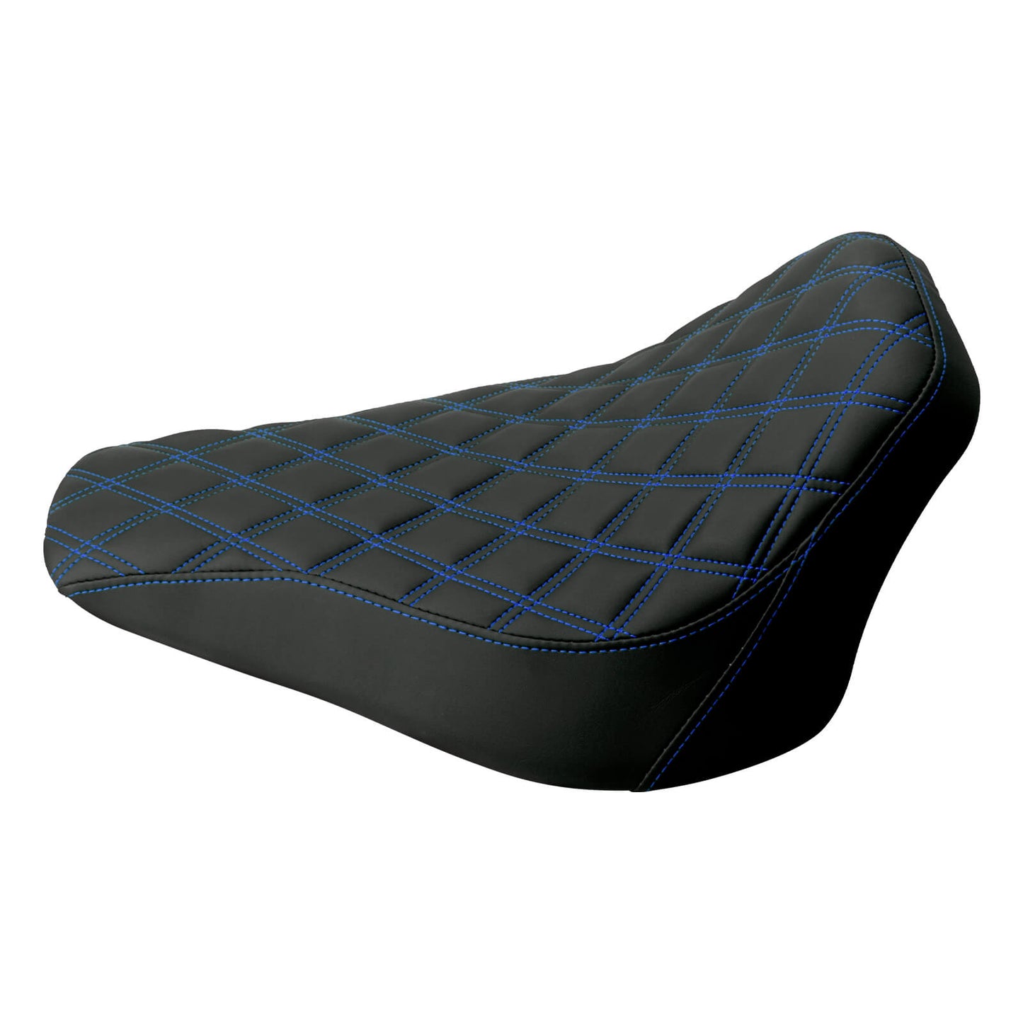 Driver Seat Front Black Solo Blue Line For Harley Softail Rocker 2008-2017 | HCmotorku