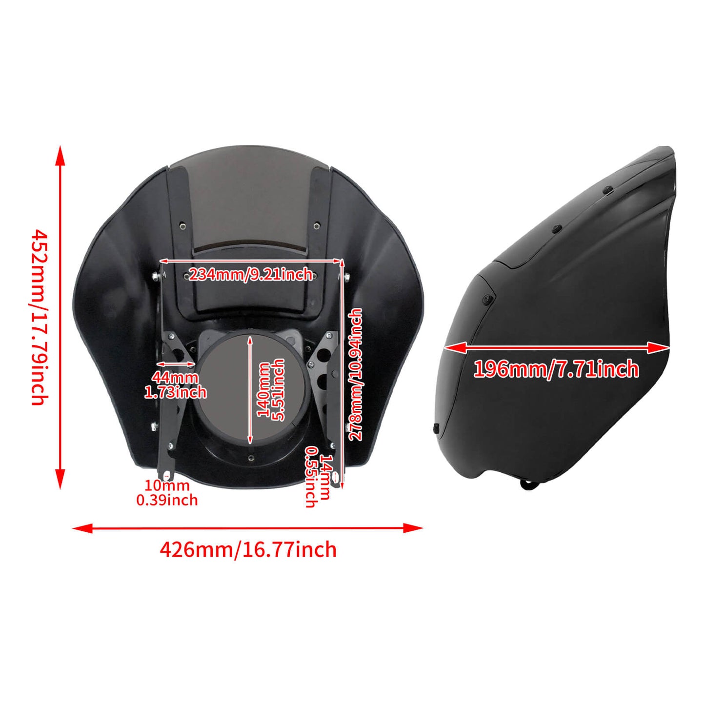 Motorcycle Headlight Gauntlet Fairing for Harley Sportster Dyna | HCmotorku