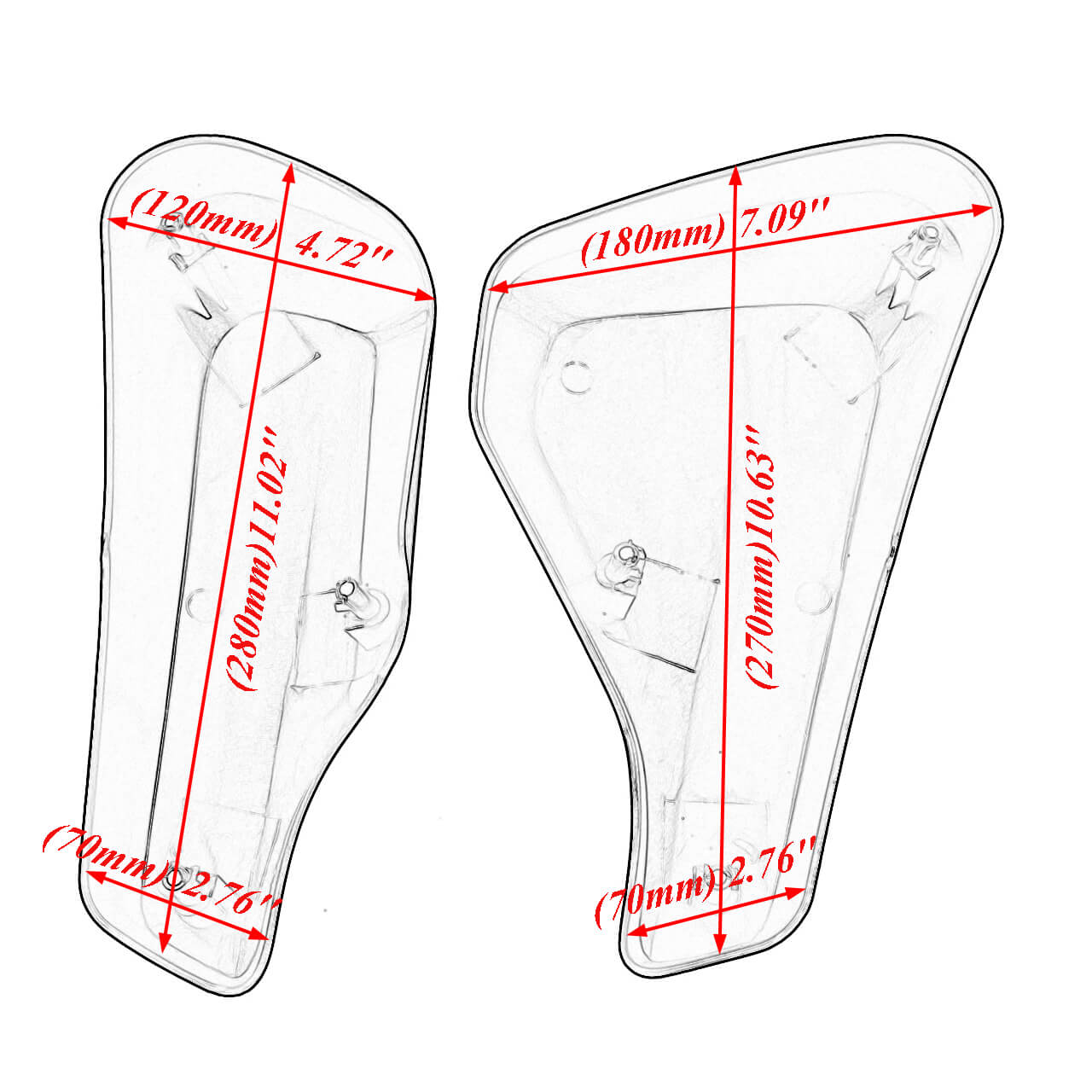 Left & Right Battery Side Fairing Cover Fit For Harley Street 500 750 2014-2020 | HCmotorku