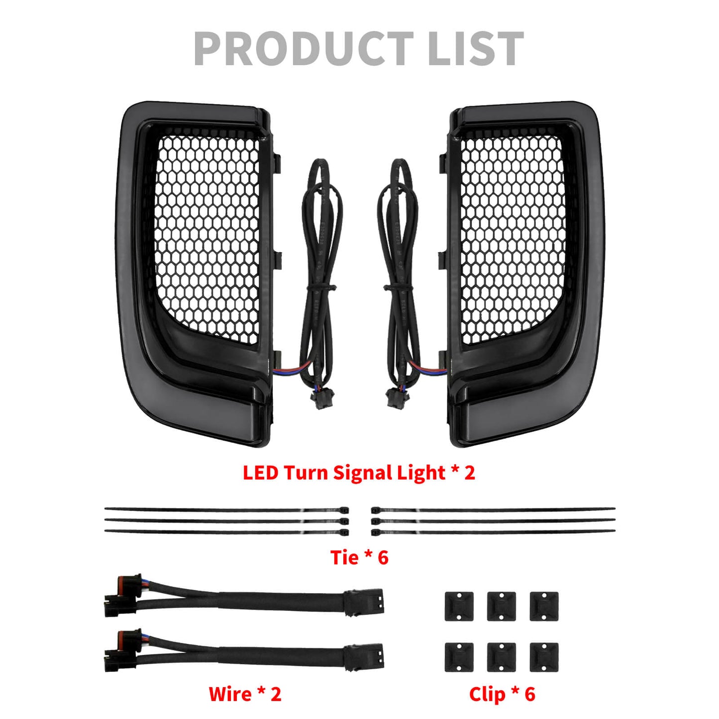 Fairing Lower Grills Turn Signal LED Light For Harley Electra Road Glide 2014-2023 | HCmotorku