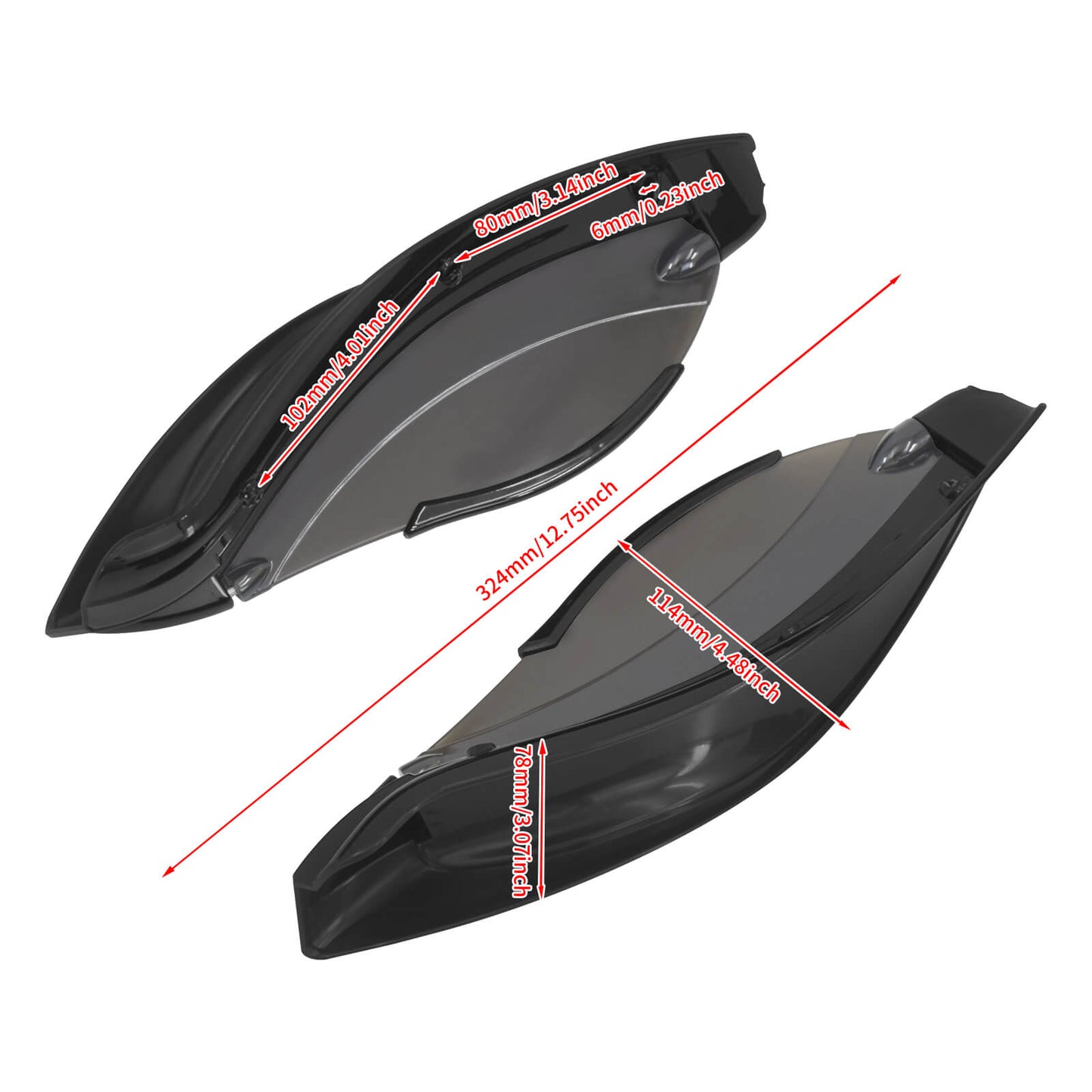Side Batwing Fairing Wind Deflector Gloss Black Fit For Harley Electra Touring | HCmotorku