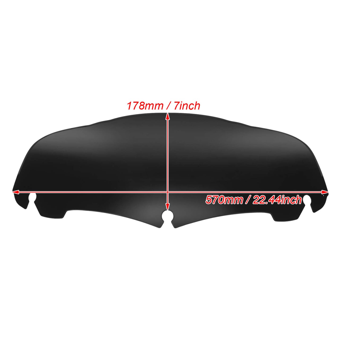 7" Upper Fairing Windshield Black Fit For Harley Touring Street Glide 2014-2020 | HCmotorku