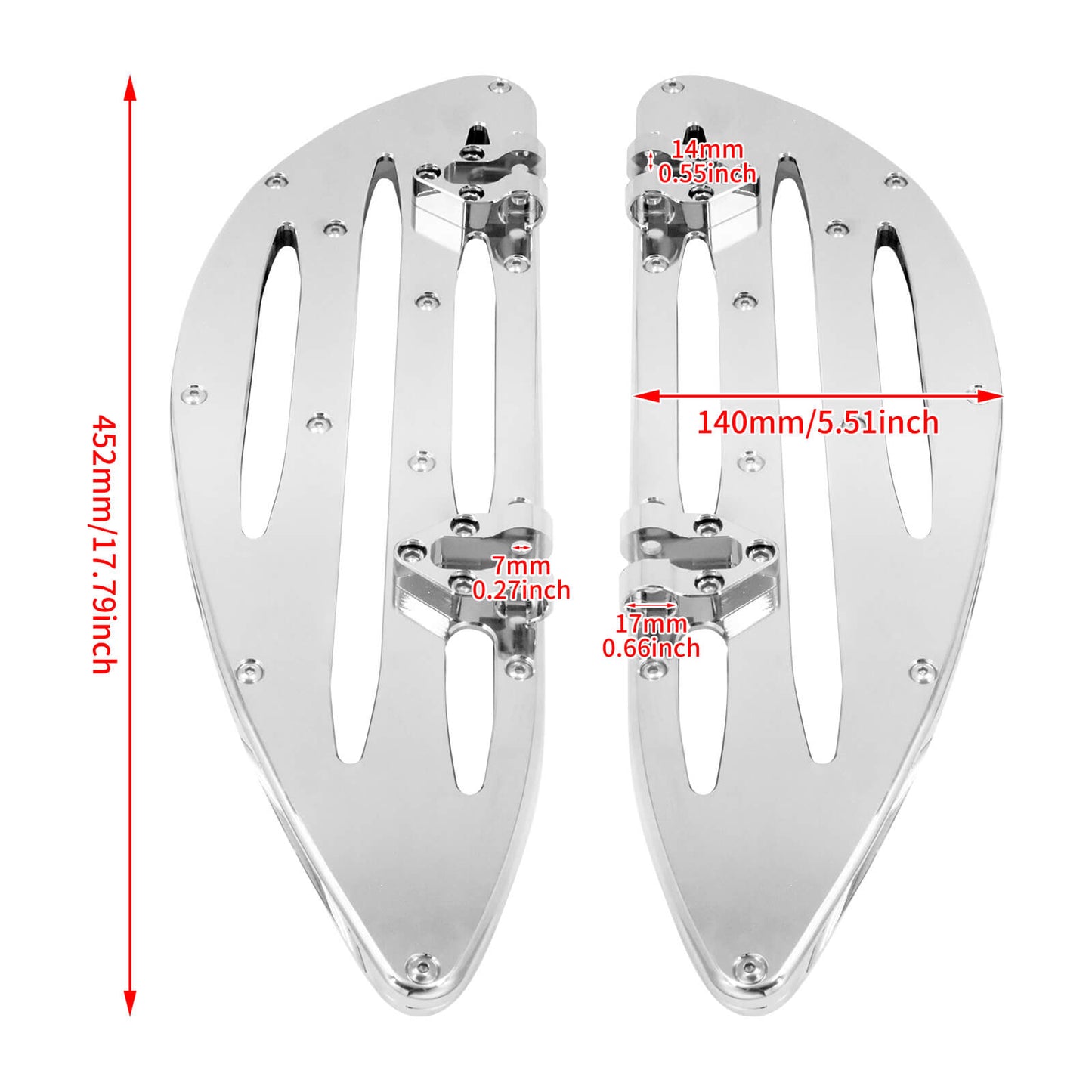 Front Stretched Rider Floorboards for Harley 1986-2025 Touring 1986-2017 Softail | HCmotorku