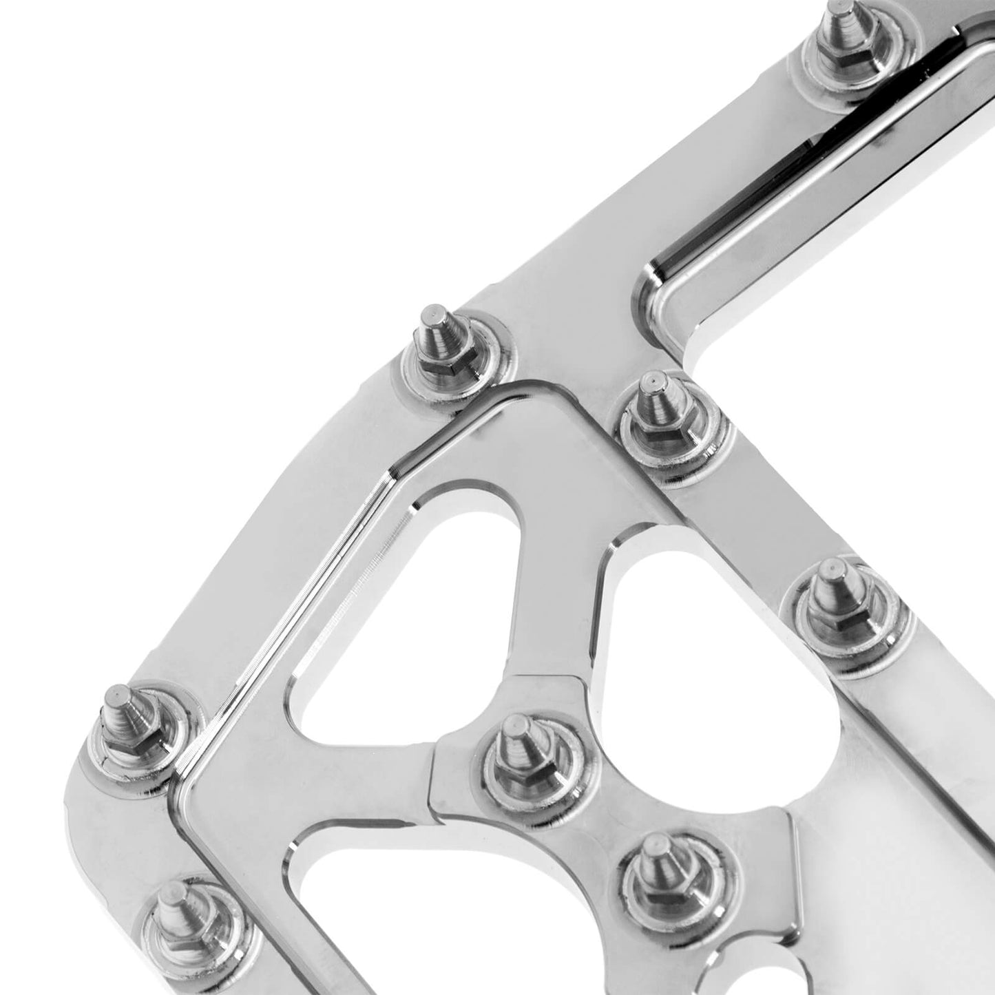 Wide Foot Pegs Floorboards MX Style Chrome Fit For Harley Touring Softail Deluxe | HCmotorku