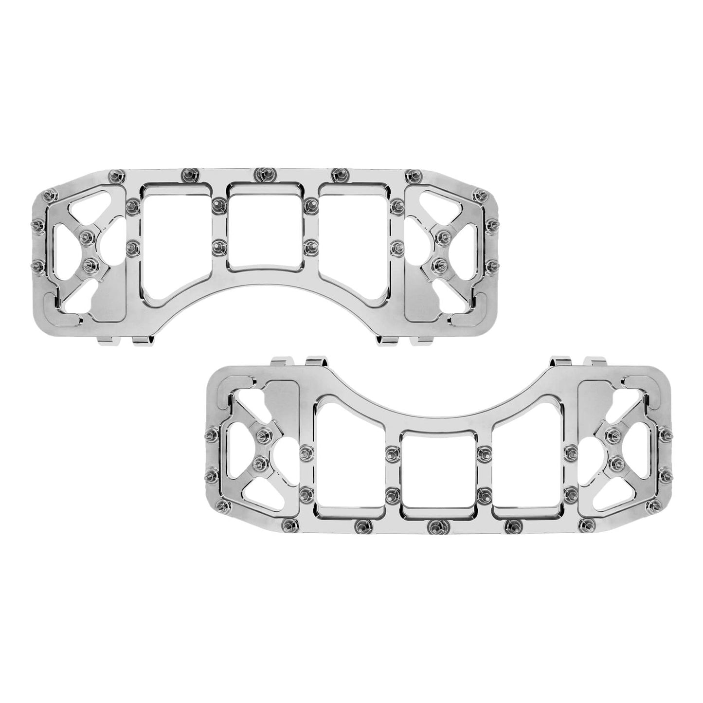 Wide Foot Pegs Floorboards MX Style Chrome Fit For Harley Touring Softail Deluxe | HCmotorku
