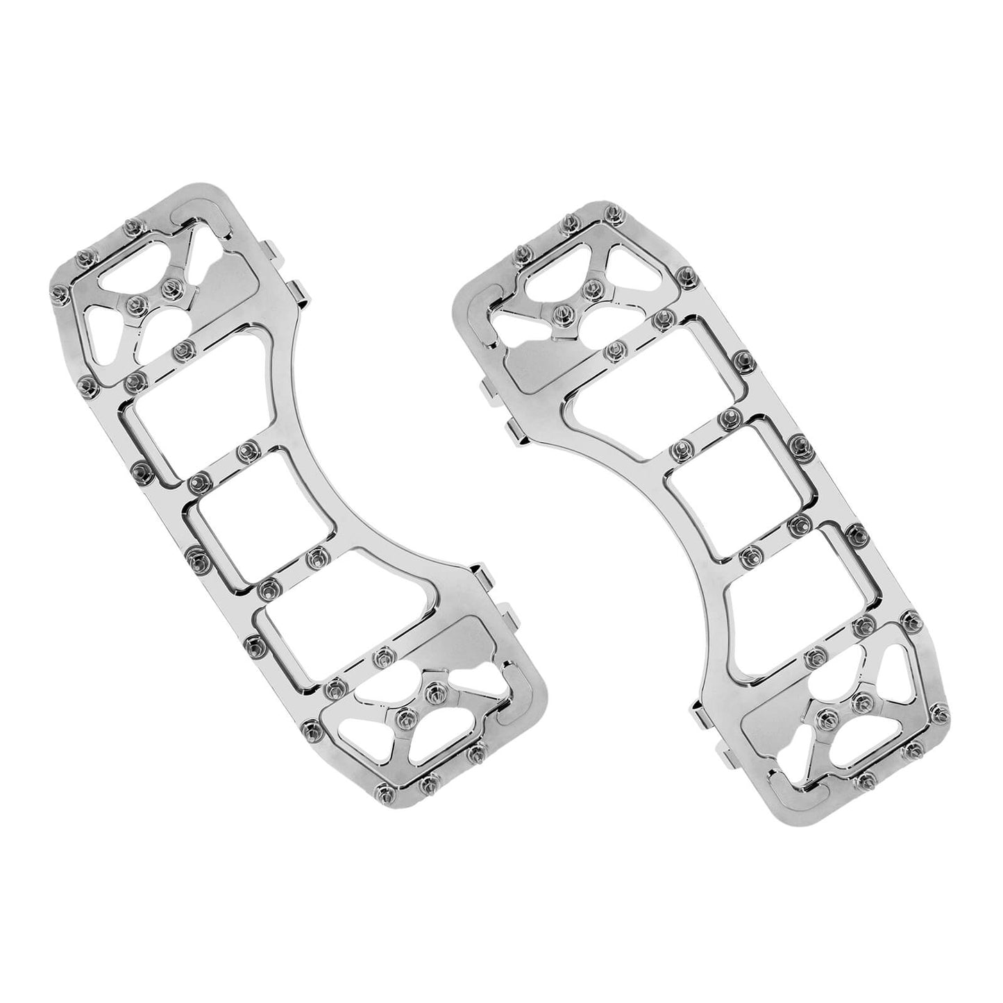 Wide Foot Pegs Floorboards MX Style Chrome Fit For Harley Touring Softail Deluxe | HCmotorku
