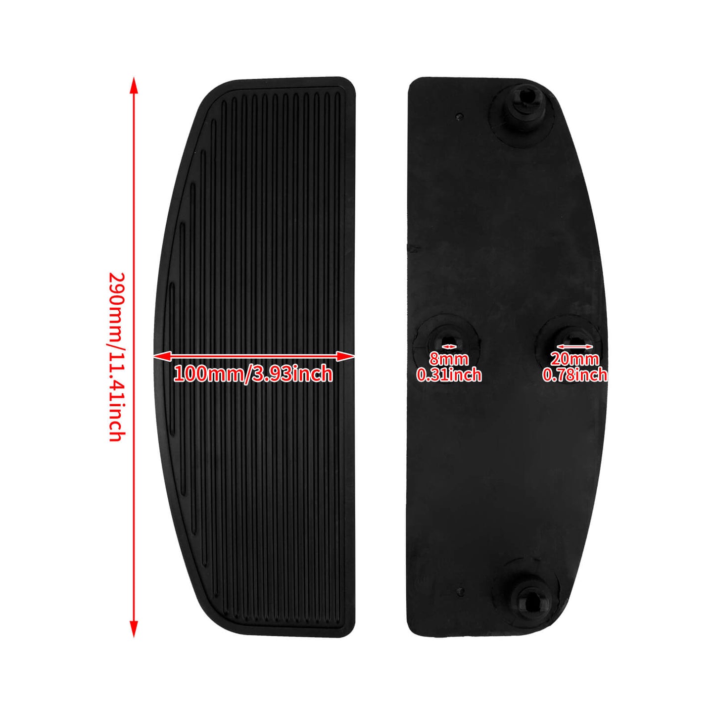 Rider Floorboards Rubber Insert For Touring 1986-2025 FL Softail | HCmotorku