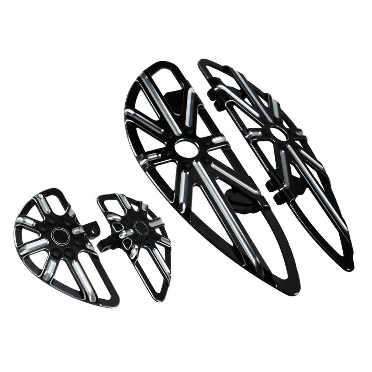 Motorcycle Passenger Rider Footboards Set for Harley Touring Sportster Softail | HCmotorku