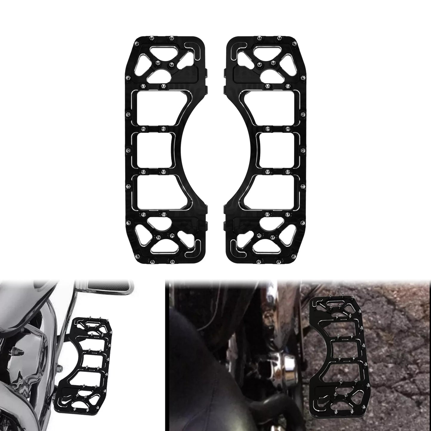 Mx Style Floorboards Brake Pedal Cover Kit Black Fit For Harley Touring Softail | HCmotorku