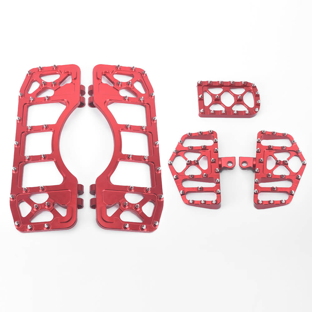 Mx Style Floorboards Brake Pedal Cover Kit Red Fit For Harley Touring Softail | HCmotorku