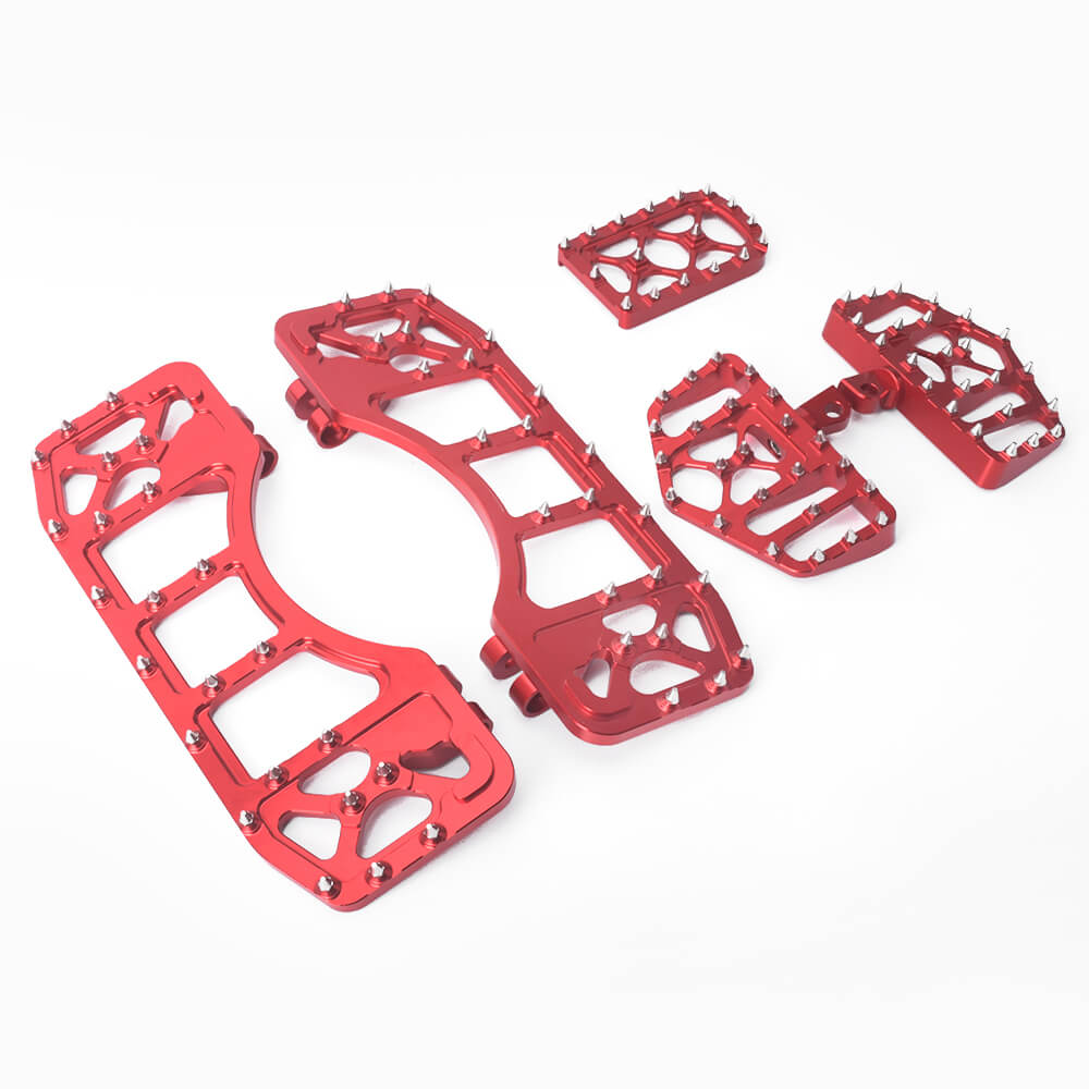 Mx Style Floorboards Brake Pedal Cover Kit Red Fit For Harley Touring Softail | HCmotorku
