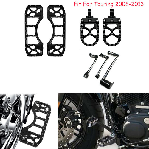 Rider Floorboards Passenger Footpegs Set Brake Arm Shift Lever Pegs Kit Fit Harley Touring '08-'13 | HCmotorku