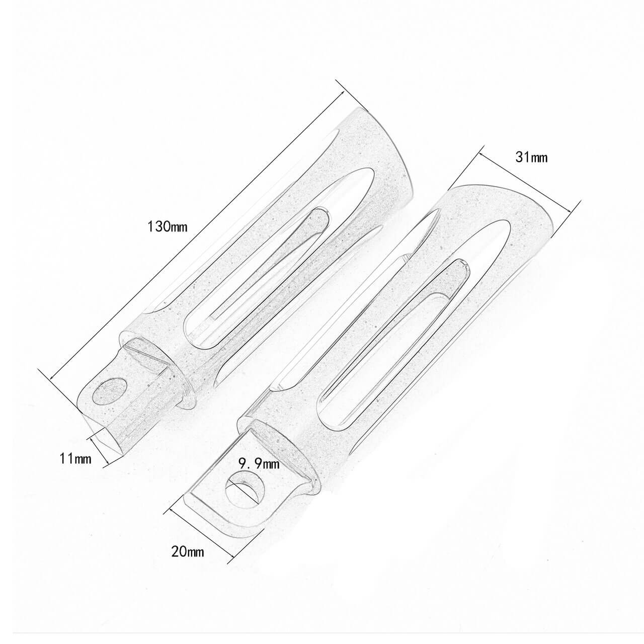 CNC Cut Male Mount Foot pegs Footrest Pedals for Harley Models | HCmotorku