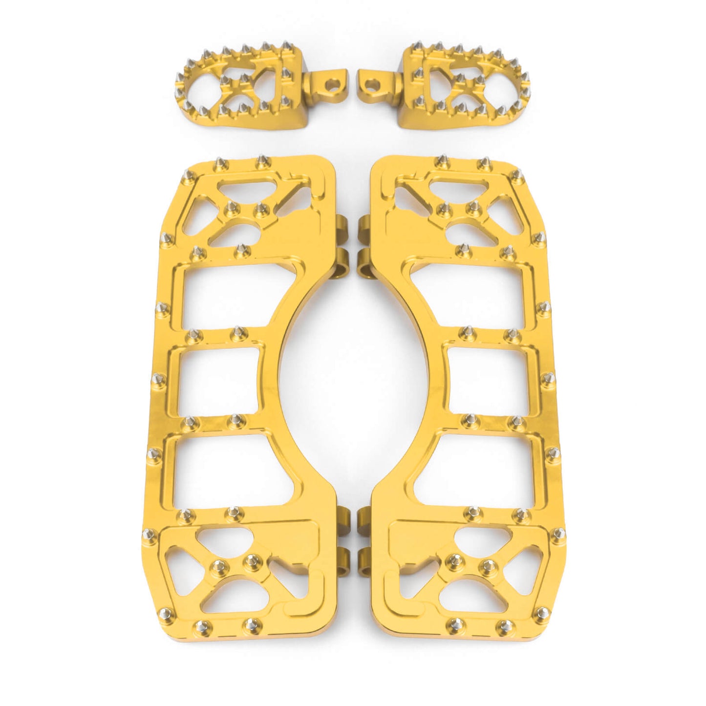 CNC Wide Foot Pegs Floorboards Set Offroad Chopper Bobber Style Gold For Harley | HCmotorku