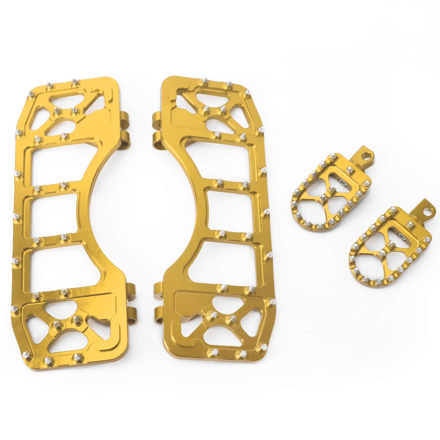 CNC Wide Foot Pegs Floorboards Set Offroad Chopper Bobber Style Gold For Harley | HCmotorku