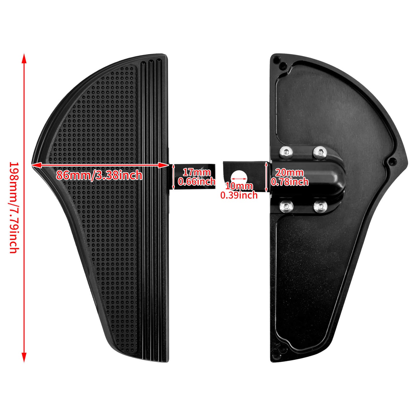 Non-slip Rear Pessanger Foot Pegs Floorboard Fit Harley 1984-UP | HCmotorku