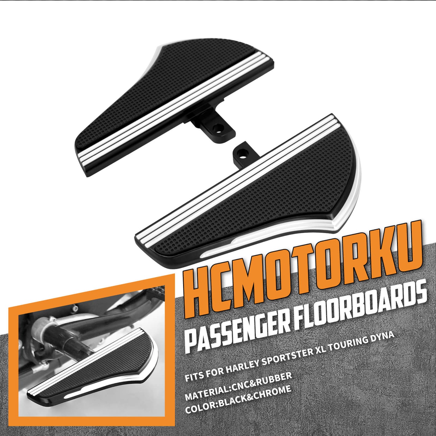 Rear Passenger Defiance Floorboards Male Foot Pegs Fit Softail | HCmotorku