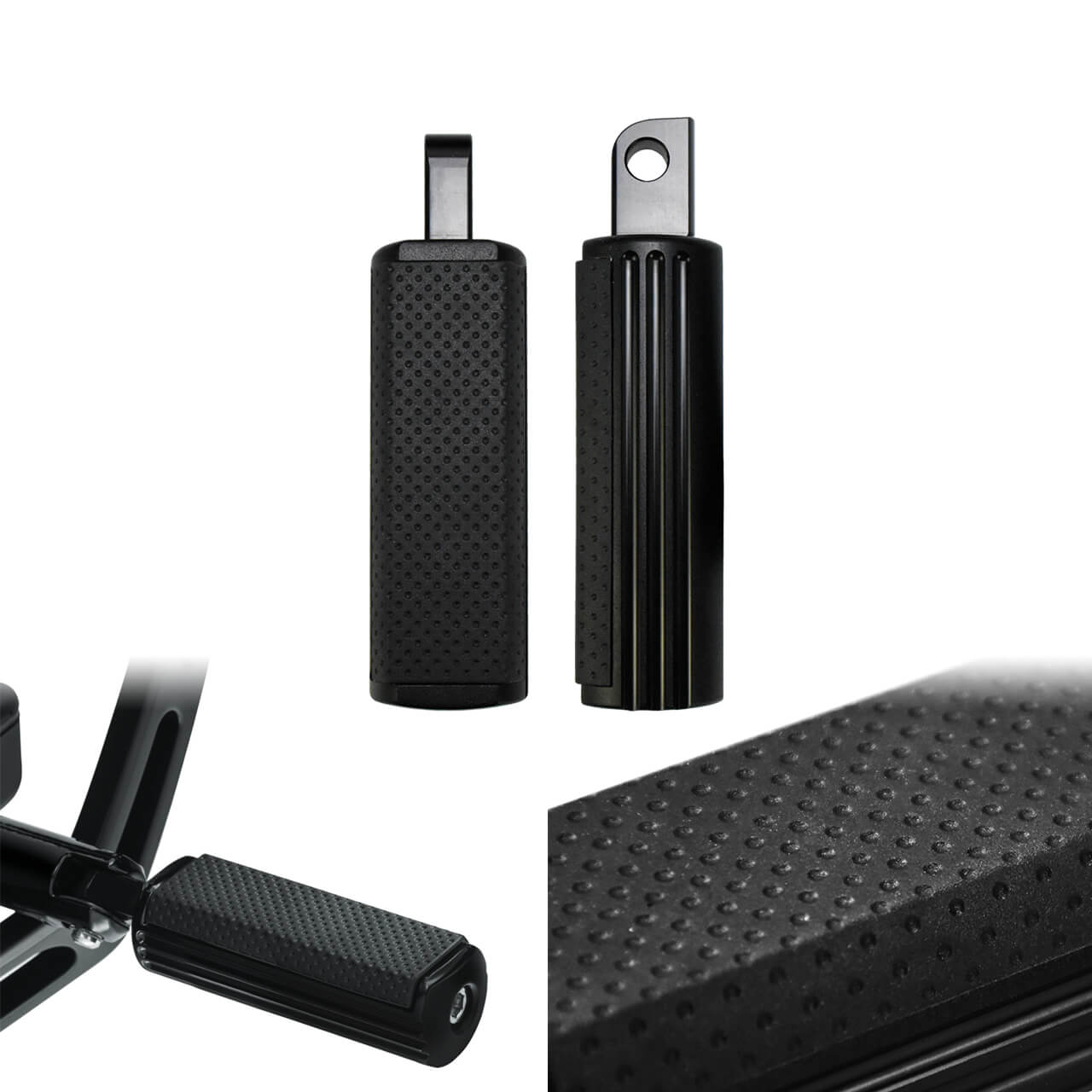 Non-slip Defiance Foot Pegs Male Mount Footrests Fit Harley Touring Dyna XL | HCmotorku