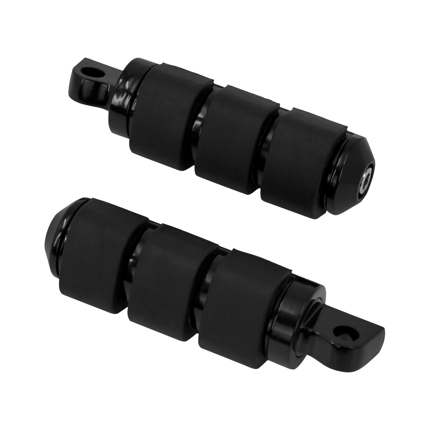 Antiskid Rubber Footpegs Footrest Black Fit For Harley Softail Electra Glide FLH | HCmotorku