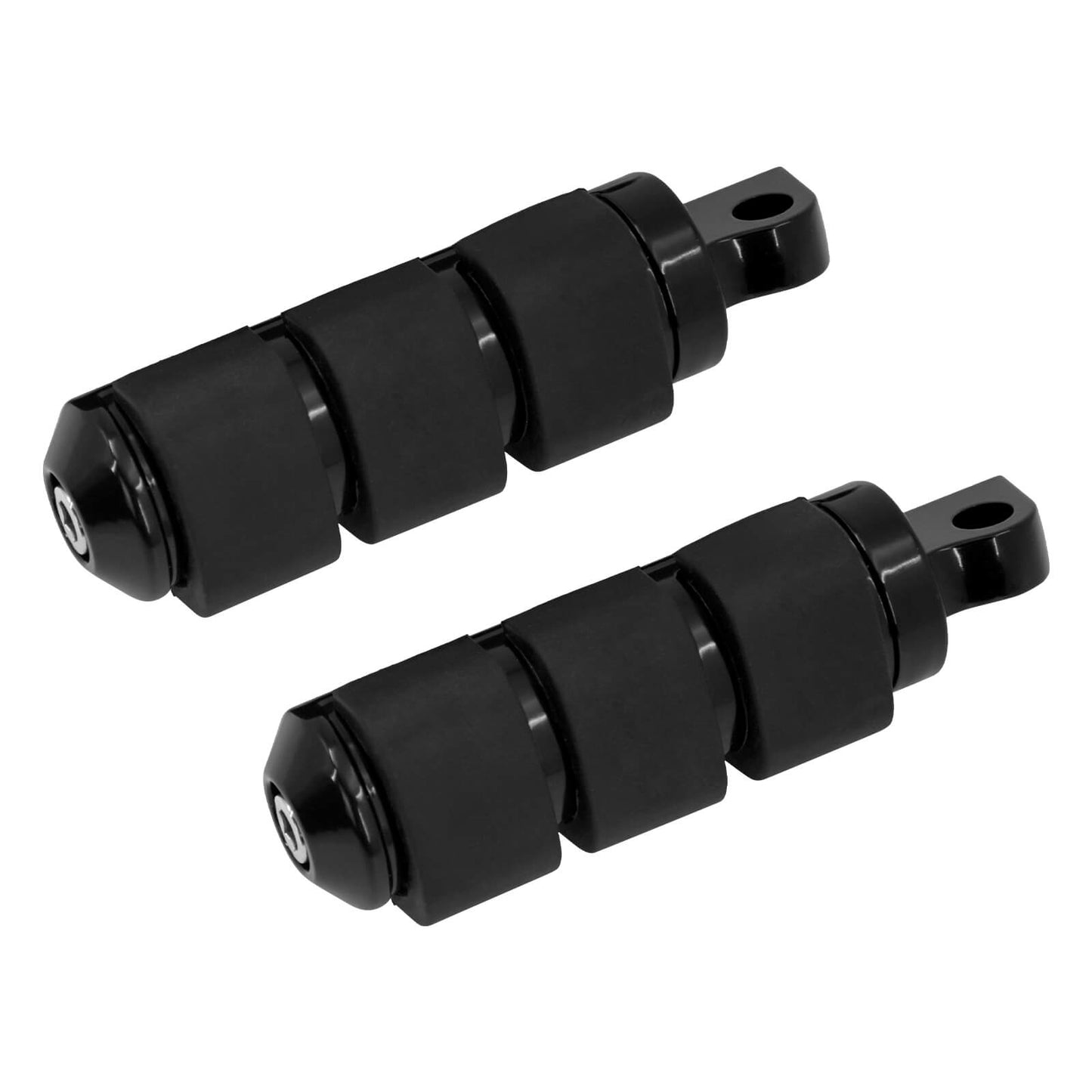 Antiskid Rubber Footpegs Footrest Black Fit For Harley Softail Electra Glide FLH | HCmotorku