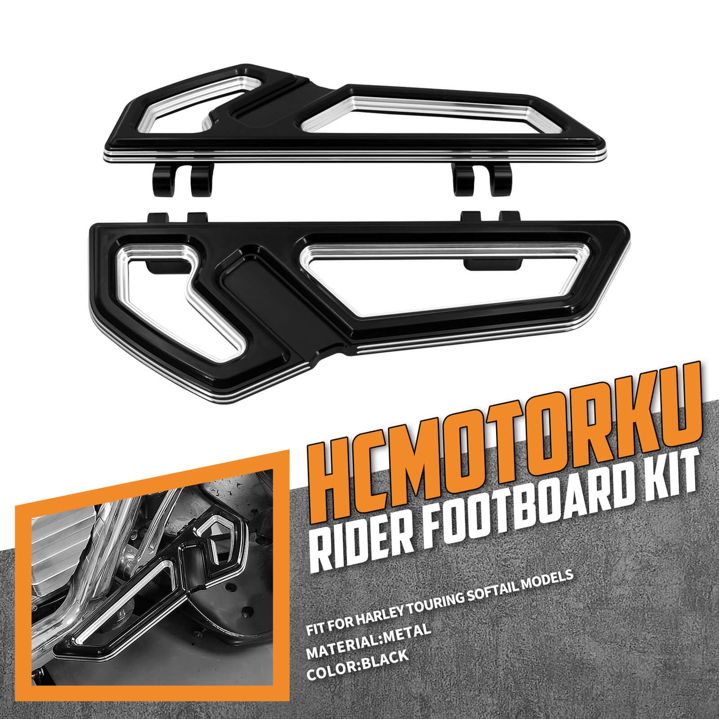 Rider Floorboards Front Footboards for Harley Softail Touring | HCmotorku