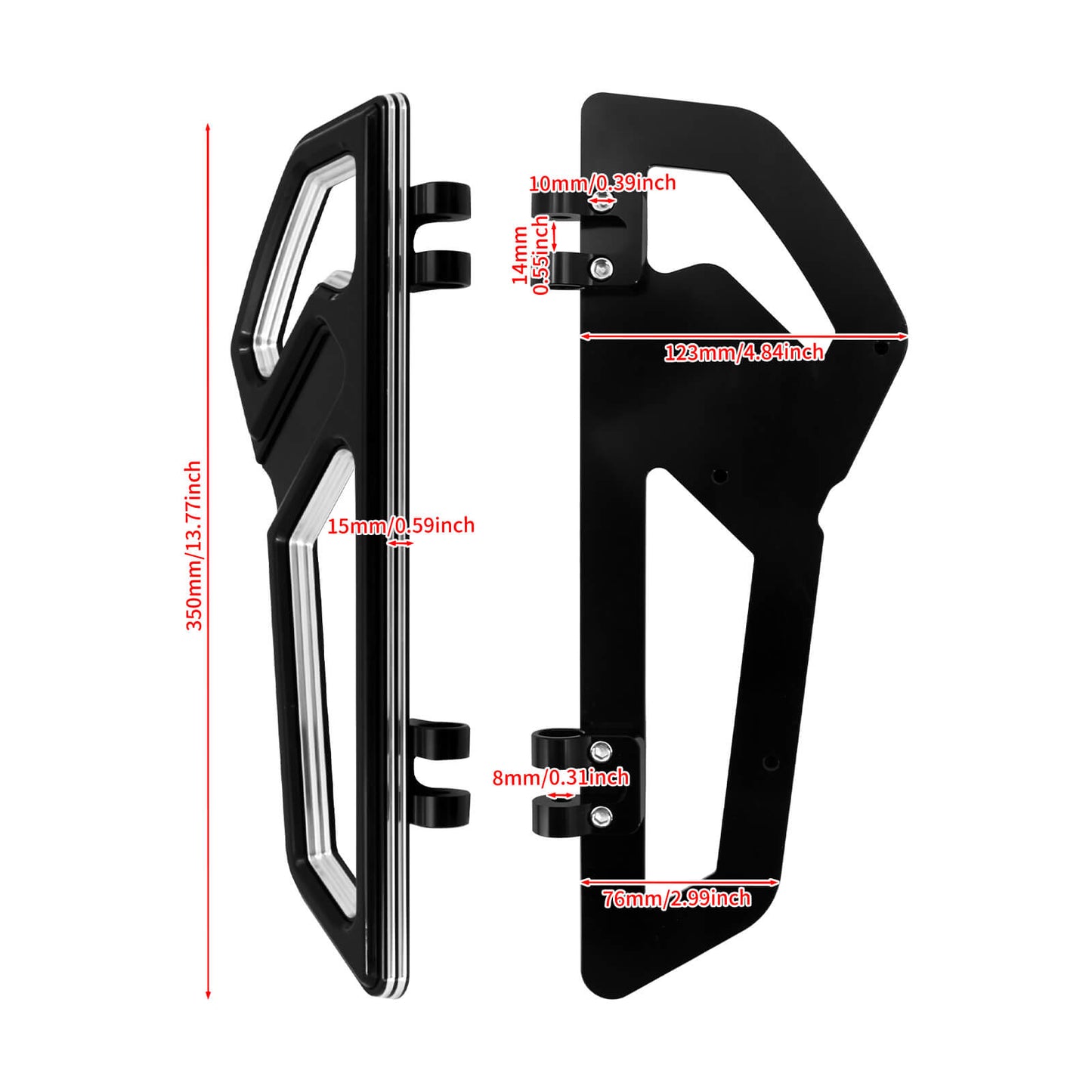 Rider Floorboards Front Footboards for Harley Softail Touring | HCmotorku