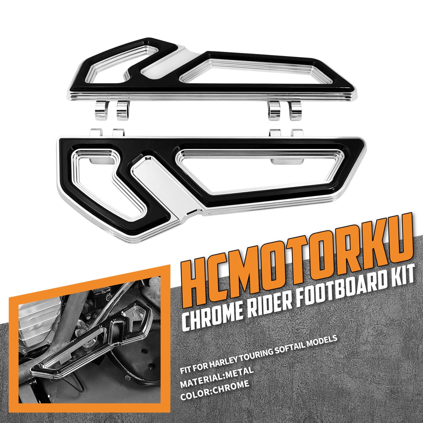 Rider Floorboards Front Footboards for Harley Softail Touring | HCmotorku