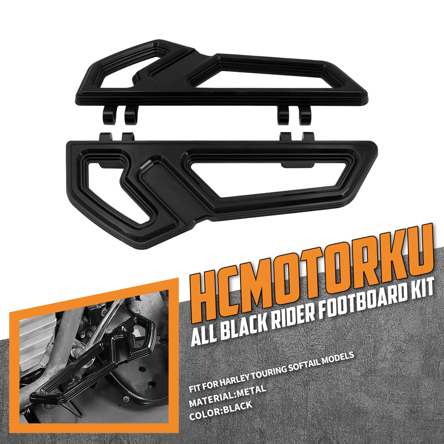 Rider Floorboards Front Footboards for Harley Softail Touring | HCmotorku