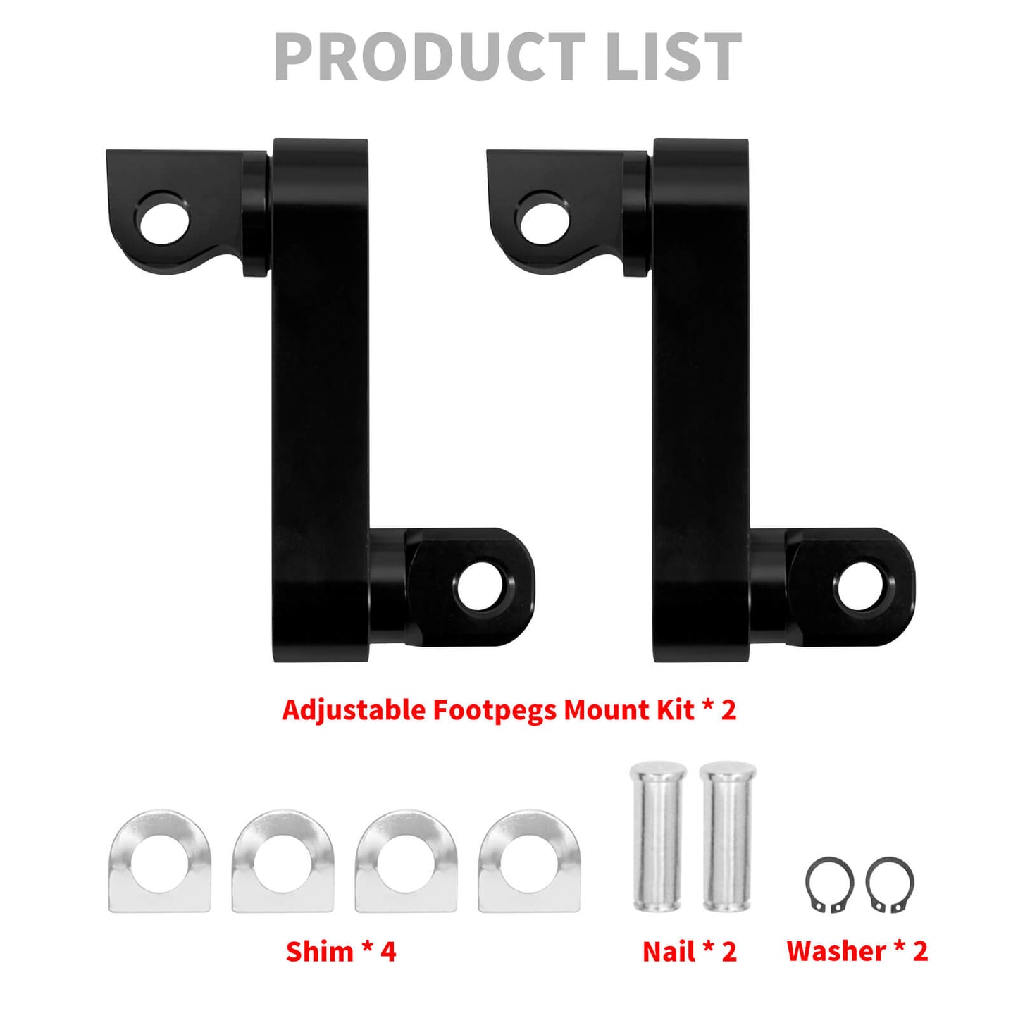 Foot Pegs Male Mount Extensions Black Aluminum For Harley Sportster Softail Dyna | HCmotorku