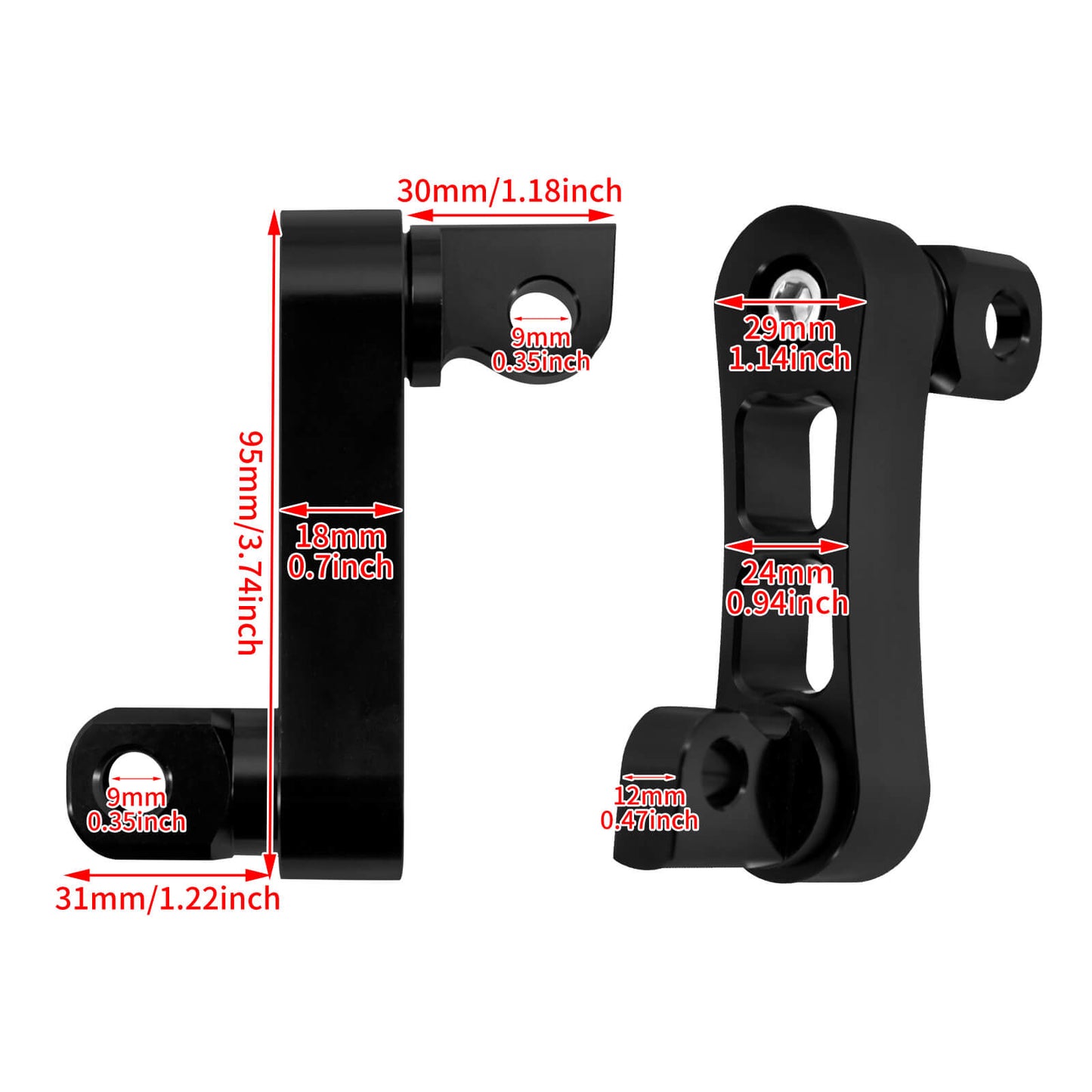 Foot Pegs Male Mount Extensions Black Aluminum For Harley Sportster Softail Dyna | HCmotorku