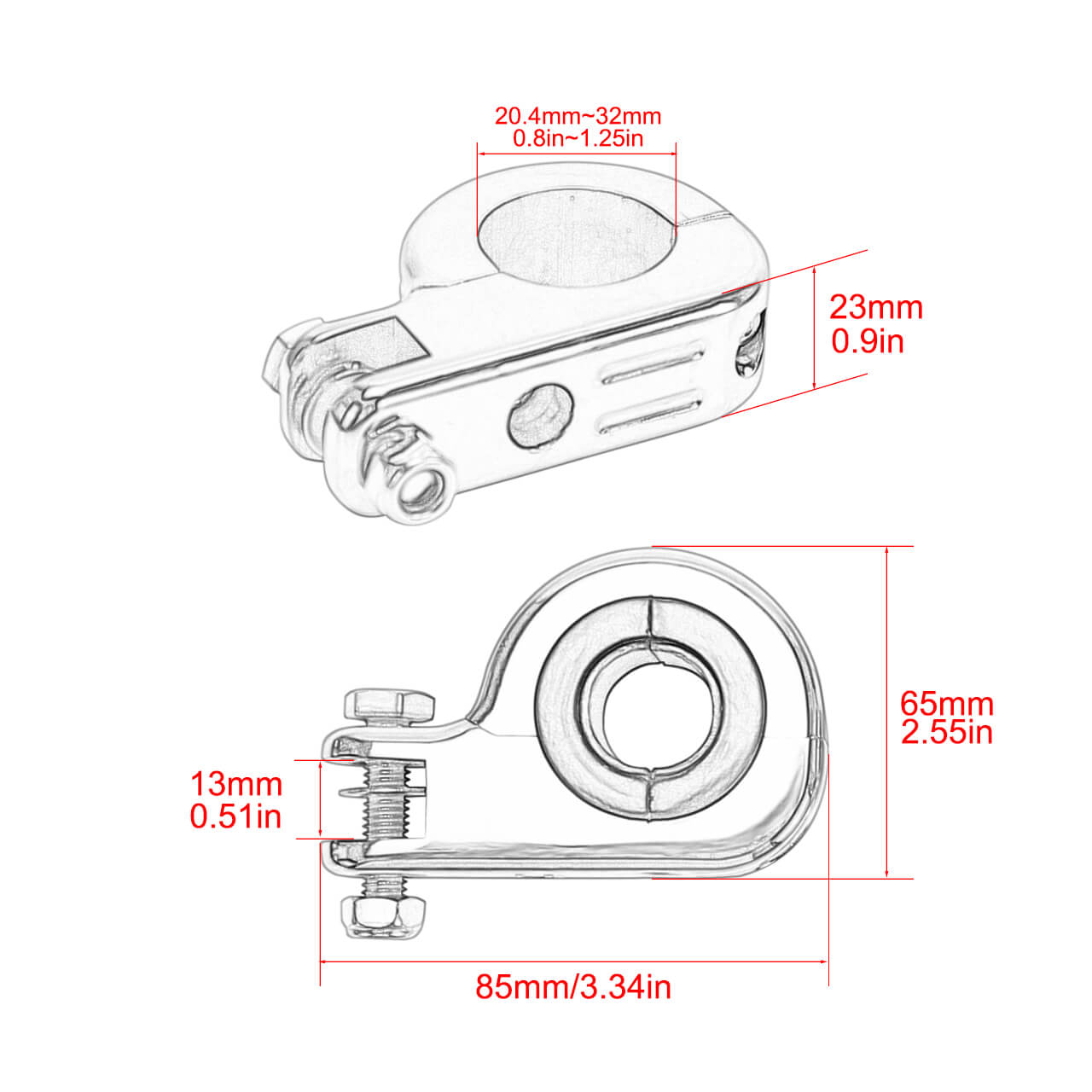Footpeg Clamp Highway Crash Bar Footrest Mount Chrome Fit For Harley Road Glide | HCmotorku
