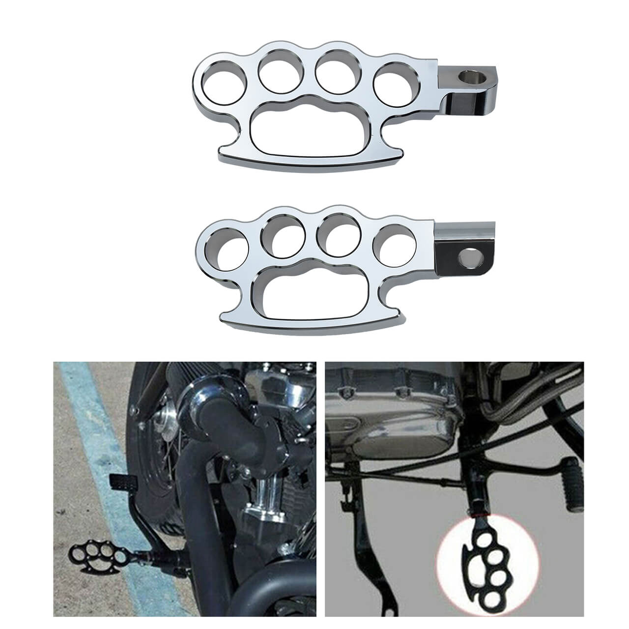 Flying Knuckle Control Foot Pegs Chrome For Harley Touring Road King Glide Dyna | HCmotorku