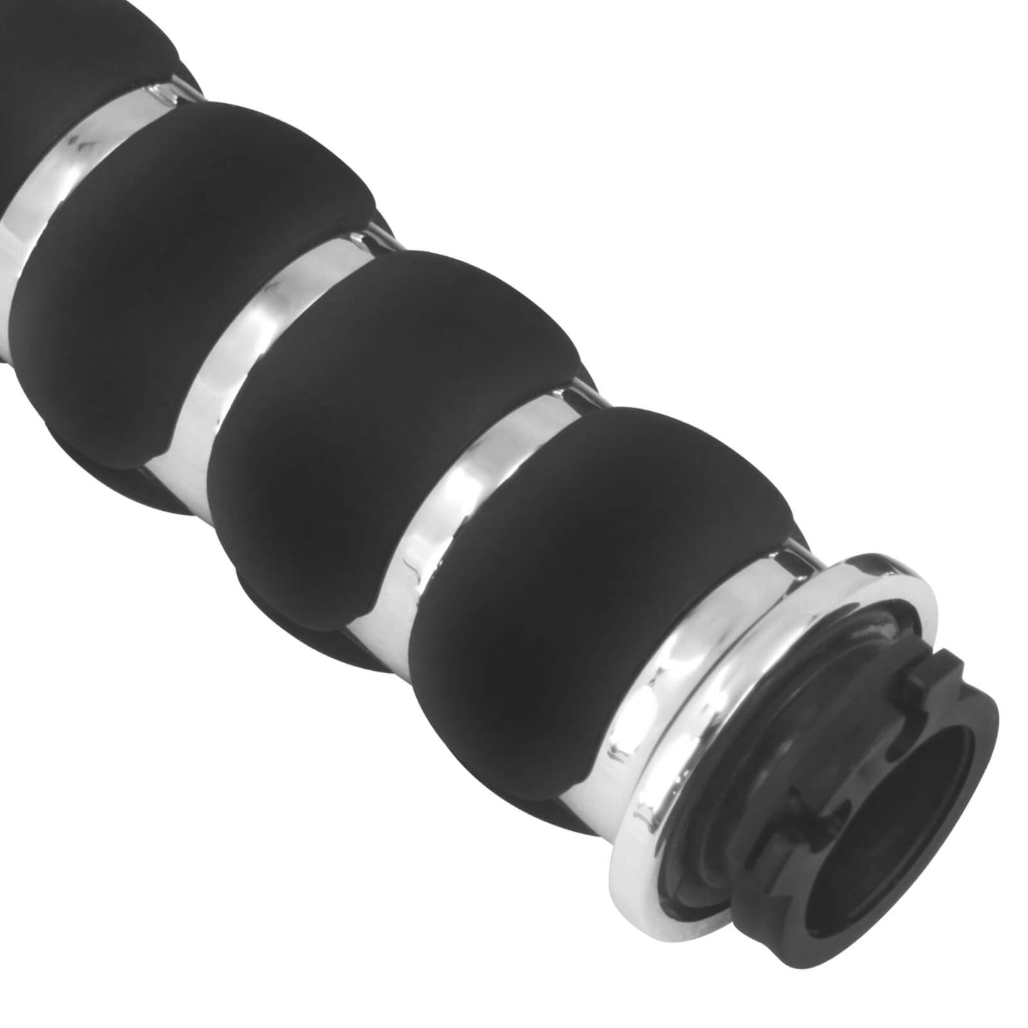 1" Non-Slip Rubber Handlebar Hand Grips Chrome For Harley Honda Yamaha Kawasaki | HCmotorku
