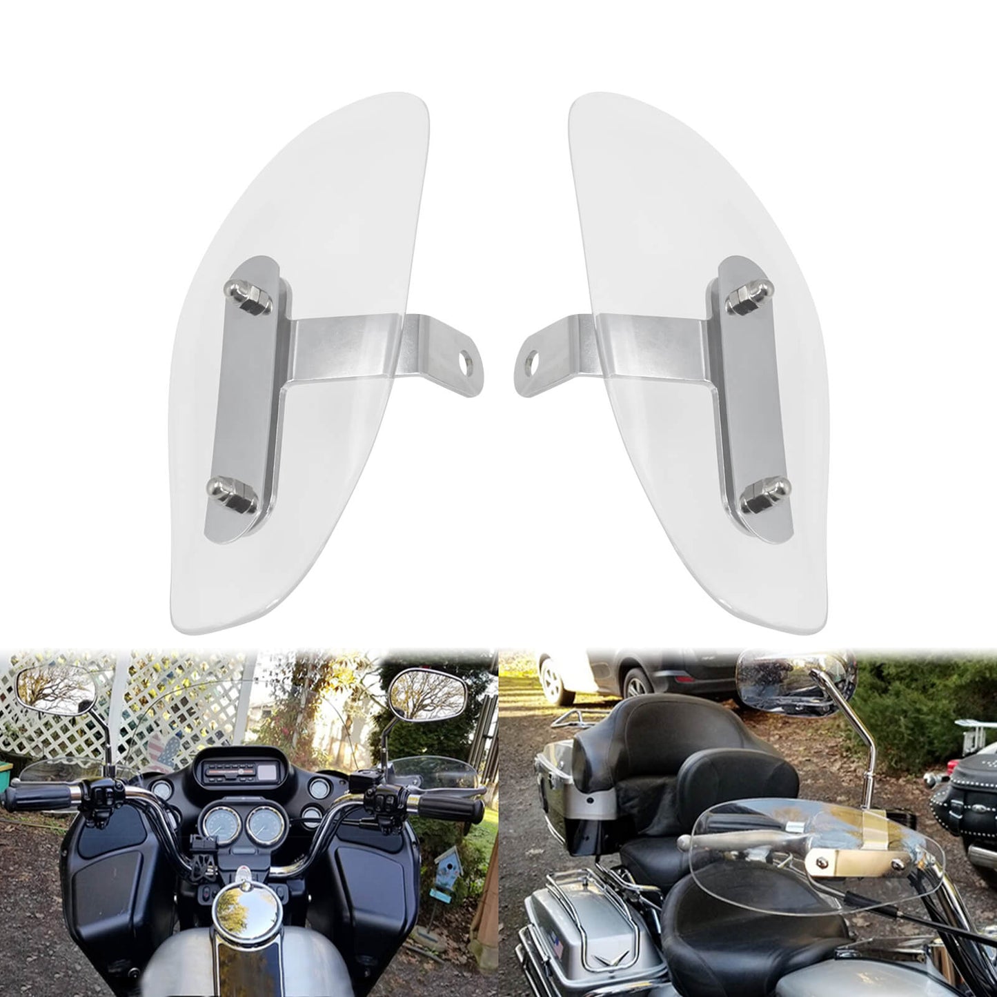 Motorcycle Clear Hand Guard Wind Deflector Fits For Harley Honda SUZUKI Chopper | HCmotorku