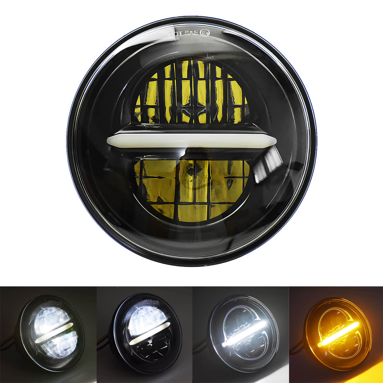 5.75 inch LED Headlamp Projector Fit Harley | HCmotorku