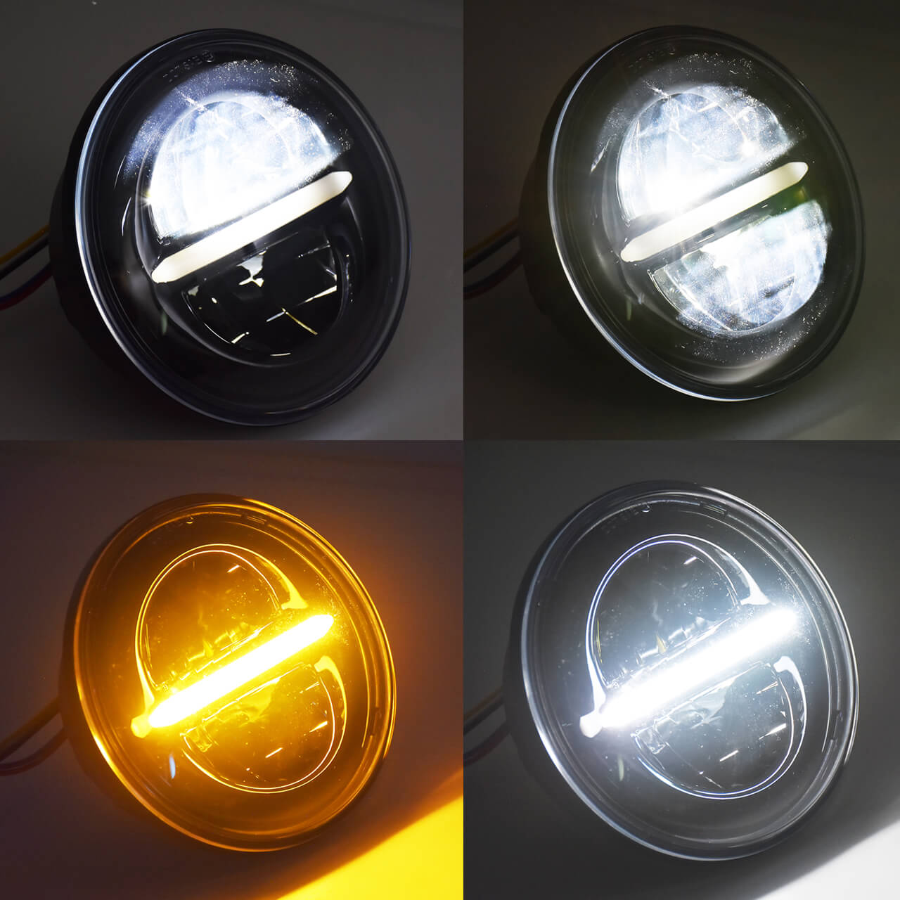 5.75 inch LED Headlamp Projector Fit Harley | HCmotorku