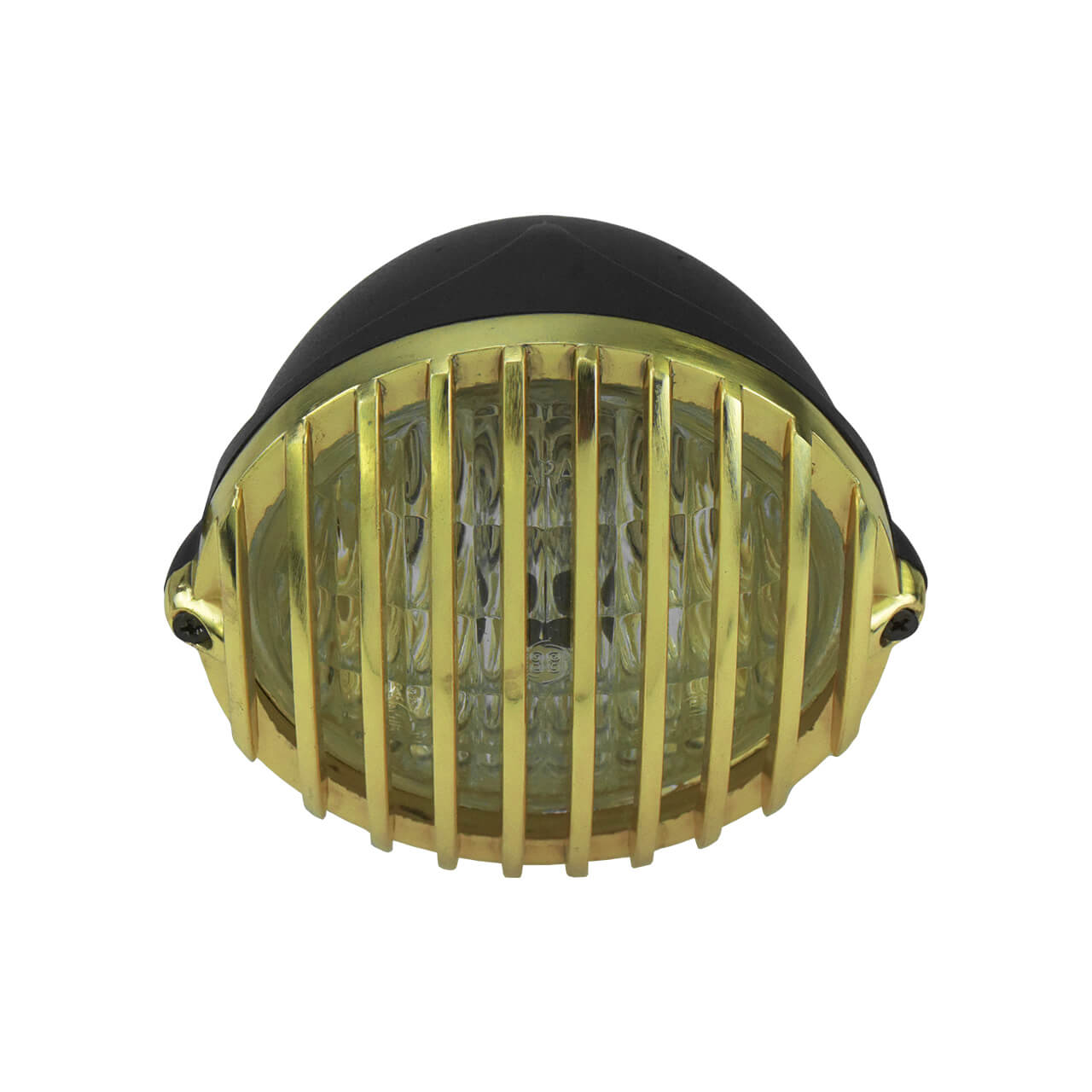Motorcycle Headlight w/ Gold Grill Cover | HCmotorku