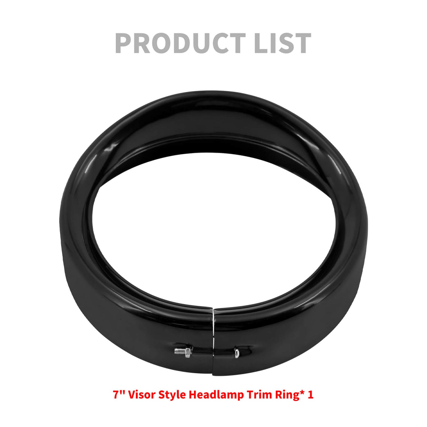 7" Headlight Head Lamp Trim Ring Bezel Visor Cover Fit For Harley Touring 2014-UP | HCmotorku