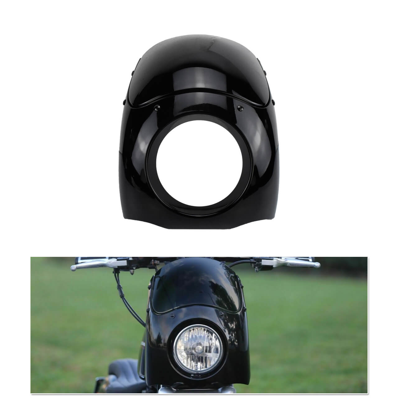 5.75" Headlight Fairing Windshield for Harley Sportster Dyna Touring | HCmotorku