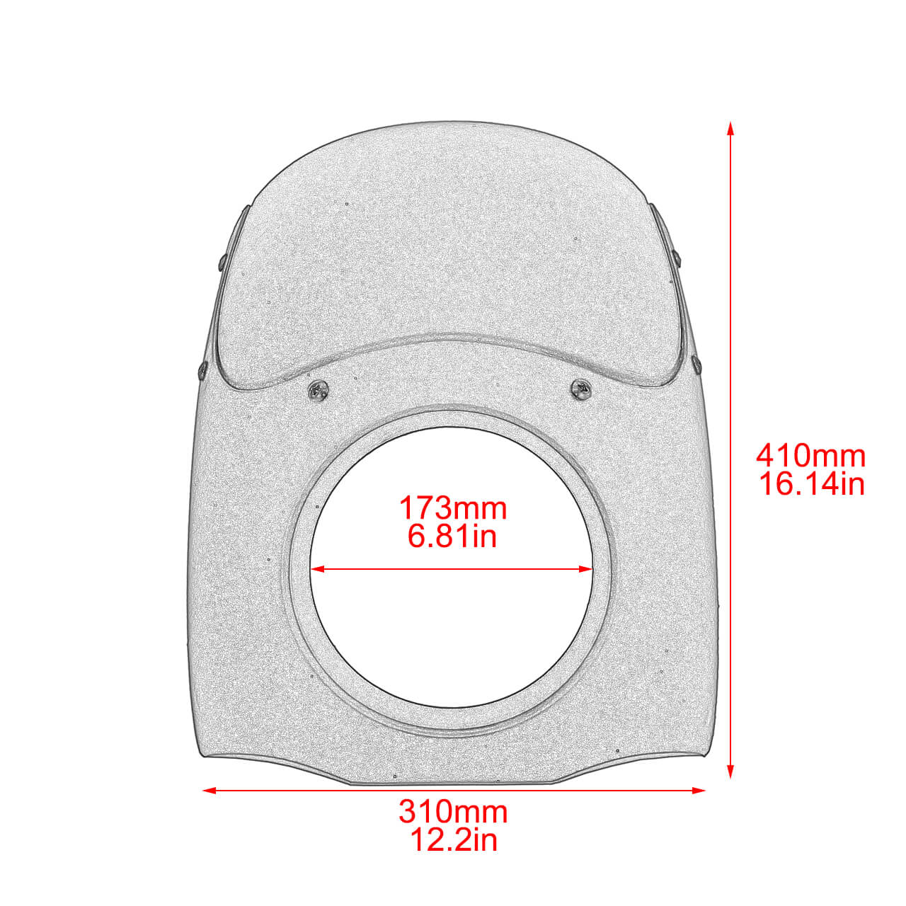5.75" Headlight Fairing Windshield for Harley Sportster Dyna Touring | HCmotorku