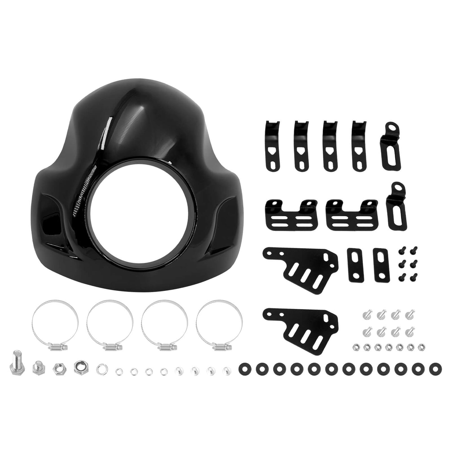 35-49MM Fork Front Windshield Fairing 5.75 Headlight Windscreen Fit For Harley | HCmotorku