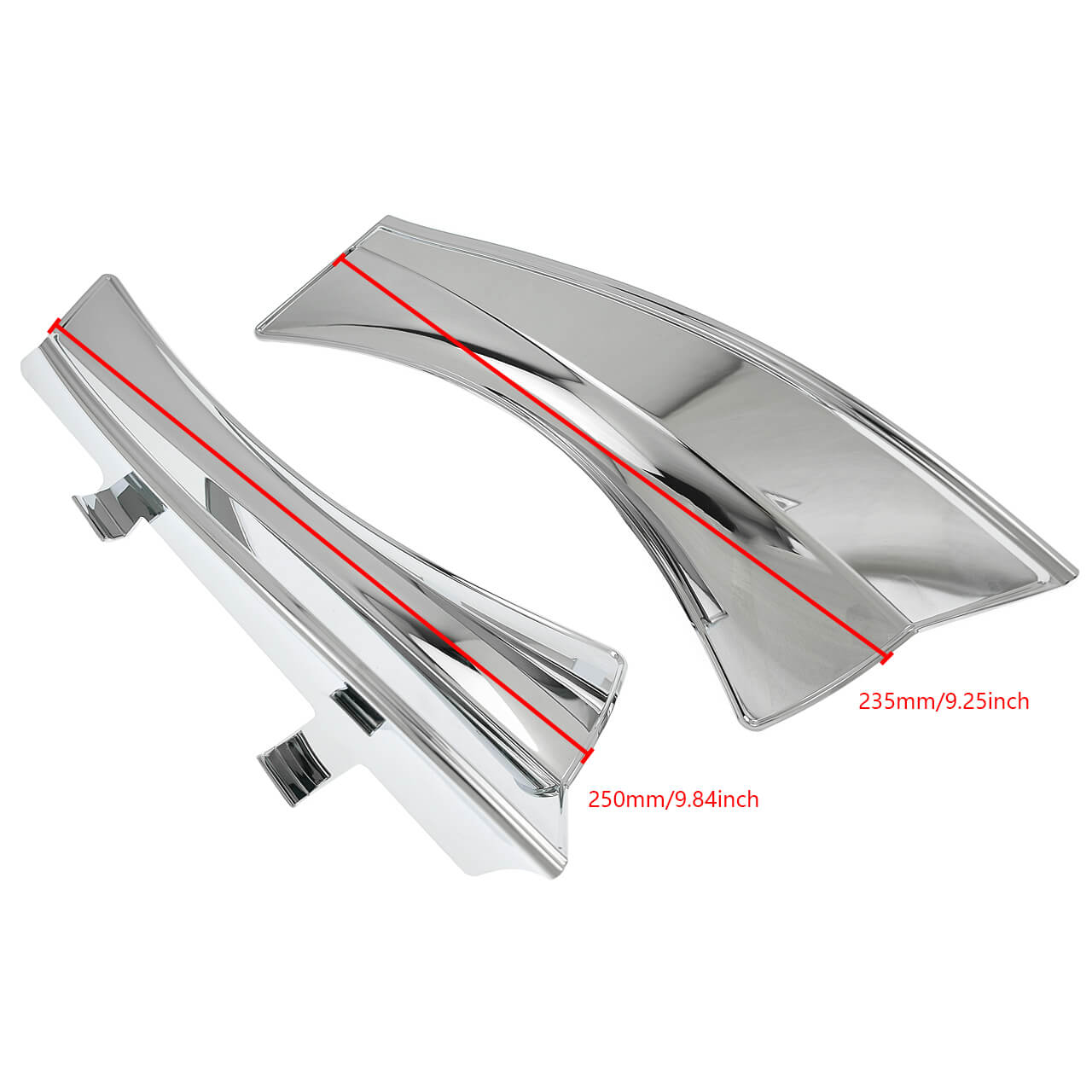 Saddle Heat Shield Air Deflectors Chrome For Victory Cross Country Magnum 2010-2016 | HCmotorku