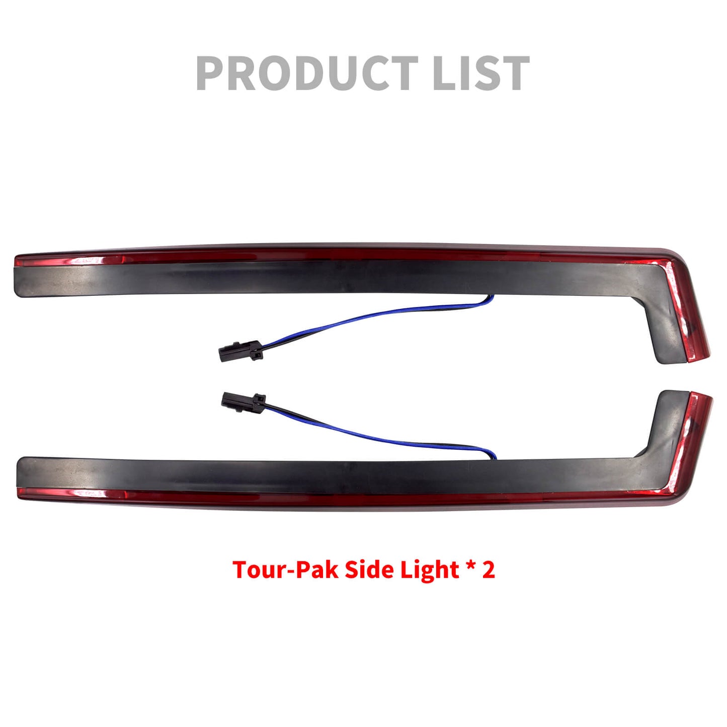 Pack Accent Side Panel LED Light Red For Harley FLH Trike CVO 2006-2005 | HCmotorku