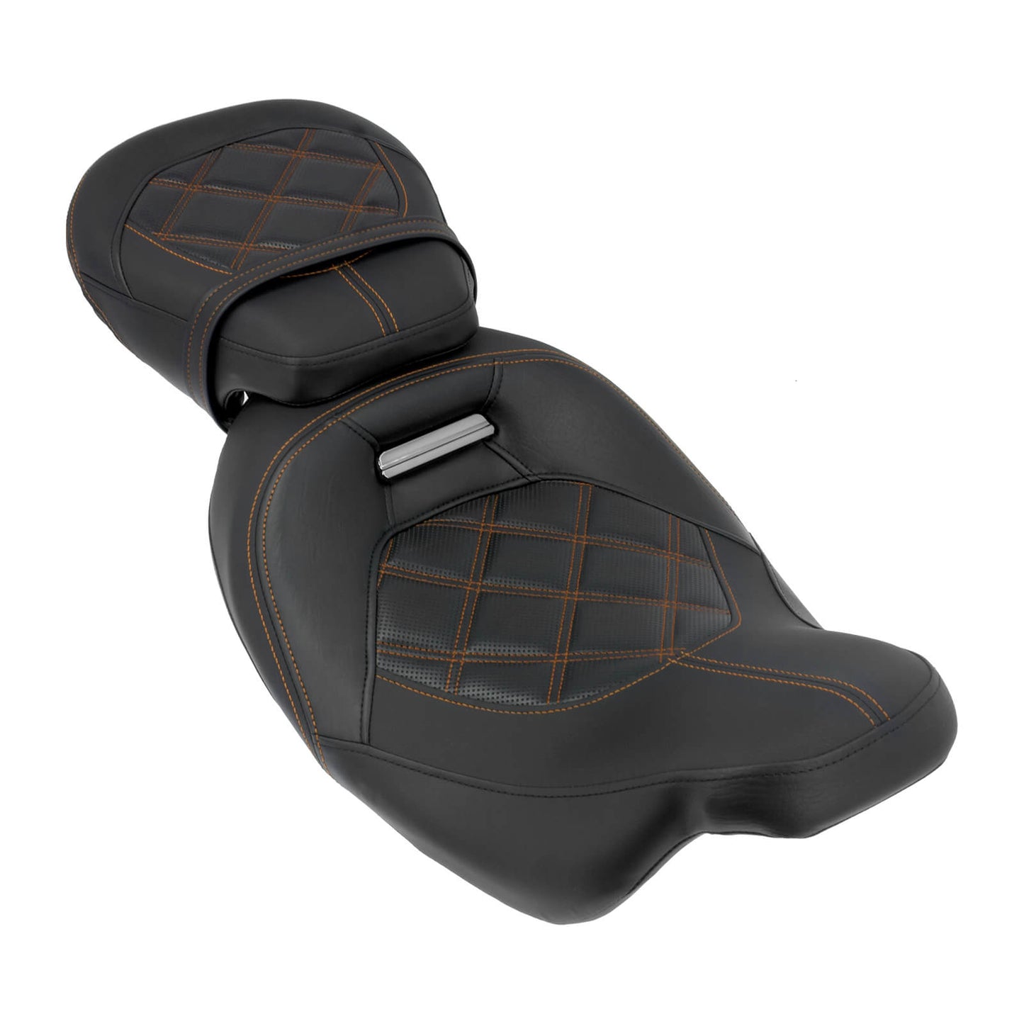 Low Profile Rider And Passenger Seat Orange Fit Harley Touring 2009-2023 | HCmotorku