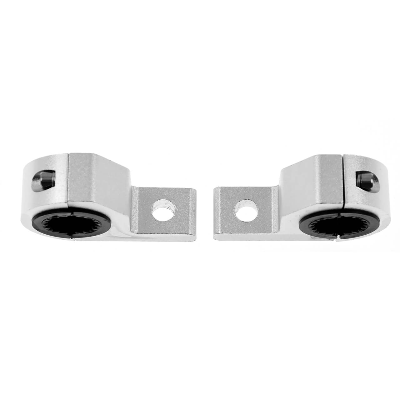 2x 1-1 1/4" LED Light Bull Bar Mount Bracket Tube Clamp For ATV Truck Silver | HCmotorku