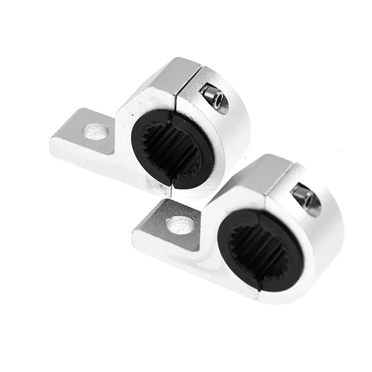 2x 1-1 1/4" LED Light Bull Bar Mount Bracket Tube Clamp For ATV Truck Silver | HCmotorku