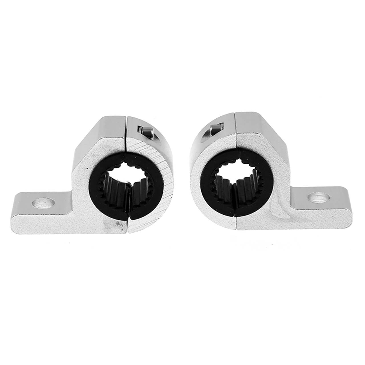 2x 1-1 1/4" LED Light Bull Bar Mount Bracket Tube Clamp For ATV Truck Silver | HCmotorku