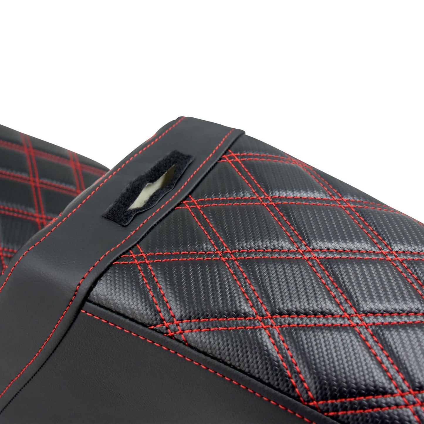 Driver Passenger Gel Seat Red Line w/ Backrest For Harley Low Rider 2018-2024 | HCmotorku
